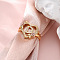 Heart with Flower Hollow Out Brass Finger Rings, Golden & Rose Gold, Letter D, Inner Diameter: 17mm