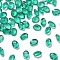 Faceted Natural Green Onyx Agate(Dyed & Heated) Cabochons, Pointed Back, Oval Shape, 4x3x2mm