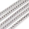 Tarnish Resistant 304 Stainless Steel Box Chains, Unwelded, Stainless Steel Color, 4mm