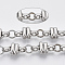 Tarnish Resistant 304 Stainless Steel Link Chains, with Spool, Unwelded, Stainless Steel Color, link 1: 11.5x7.5x3mm, link 2: 8x3mm, about 16.4 Feet(5m)/roll