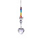 Crystal Glass Sun Catcher Pendant, Rainbow Maker, DIY Garden & Home Decoration, Heart, 280mm