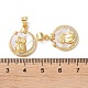 Латунные микропаве прозрачные подвески с фианитом KK-B083-32B-G-3