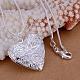 Латуни полые сердца диффузор Locket подвески KK-BB11640-3