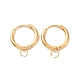 Фурнитура для сережек-колец Huggie Hoop из нержавеющей стали 304 с вакуумным покрытием PVD STAS-J400-36G-1