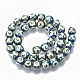 Стеклянные бусины с гальваническим покрытием  EGLA-T012-02D-8MM-2