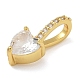 Латунные микро проложить кубического циркония подвески KK-U050-03G-02-2