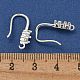 Крючки для серег из латуни с прозрачным фианитом KK-R149-20S-3