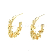 Серьги-гвоздики из бисера с латунным кольцом EJEW-G322-16G