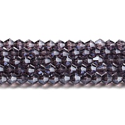Прозрачные стеклянные бусины гальваническим пряди GLAA-F029-3mm-C04