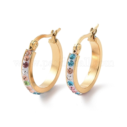 Серьги-кольца из нержавеющей стали 304 EJEW-N0031-11G-03A-1