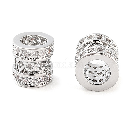Латунные микропаве из прозрачного кубического циркония KK-U028-21P-1