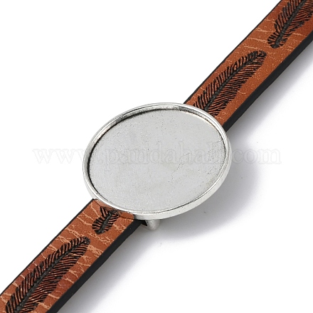 Браслет из сплава с плоскими круглыми звеньями FIND-M009-02AS-1