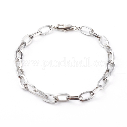 Браслеты-цепочки из нержавеющей стали 304 BJEW-JB06194-02-1