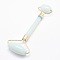 Opalite Brass Face Massager, Facial Rollers, Golden, 142~150x54~58x19~22mm
