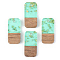 Transparent Resin & Walnut Wood Pendants, with Gold Foil, Rectangle, Aquamarine, 21.5x10x3mm, Hole: 2mm