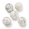Natural Howlite Round Ball Figurines Statues for Home Office Desktop Decoration, 20mm