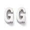 Tarnish Resistant 304 Stainless Steel Charms, Alphabet, Stainless Steel Color, Letter.G, 8.5x5x3mm, Hole: 1.8mm