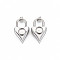 304 Stainless Steel Pendant Enamel Settings, Heart, Stainless Steel Color, 20.5x11.5x5mm, Jump Ring: 4x0.5mm, 2.5mm inner diameter