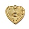Ion Plating(IP) 304 Stainless Steel Pendant Rhinestone Settings, Heart, Real 18K Gold Plated, 31.5x30.5x3mm, Hole: 1.8mm