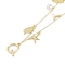 Bohemian Summer Beach Style 18K Gold Plated Shell Shape Initial Pendant Necklaces