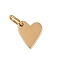 304 Stainless Steel Charms, with Jump Rings, Heart with Letter Charms, Golden, Letter I, 10x8.5x1.5mm, Hole: 4x2.5mm