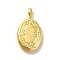 Rack Plating Brass Locket Pendants, Oval, Golden, 24x16x4mm, Hole: 4.5x3mm, Inner Diameter: 14.5x10mm