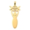 304 Stainless Steel Pendants, Wiccan Triple Moon Pentagram Charm, Golden, 45x20x2mm, Hole: 5x3mm