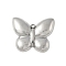 304 Stainless Steel Pendants, Butterfly Charm, Anti-Tarnish, Stainless Steel Color, 23x27x3mm, Hole: 1.8mm