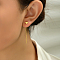 Brass Heart Tassel Ear Thread for Women Vacation Date Gift, Golden, 45x10mm