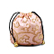 Chinese Style Stain Brocade Jewelry Packing Pouches, Drawstring Gift Bags, Auspicious Cloud Pattern, Misty Rose, 11x11cm