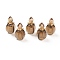 Faceted Natural Smoky Quartz Pendants, Openable Perfume Bottle, with Golden Tone Brass Findings, 32~33x17~18x16mm, Hole: 2mm, capacity: 1ml(0.03 fl. oz)