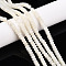 Natural White African Opal Beads Strands, Rondelle, 4~4.5x2~2.5mm, Hole: 0.7mm, about 151~152pcs/strand, 15.16~15.35''(38.5~39cm)