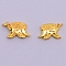 Alloy Cabochons, UV Resin Filling Materilal, Cadmium Free & Lead Free, Stump, Golden, 6x10x1.5mm