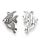 Tibetan Style Alloy Pendants, Cadmium Free & Lead Free, Fish Charms, Antique Silver, 23x15x2mm, Hole: 1.5mm