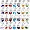 PH PandaHall 70pcs Evil Eye Charms, Colorful Round Evil Eye Pendant Witch Hat Alloy Pendants with Evil Eye Lampwork Round Bead for DIY Jewelry Earring Necklace Craft Making