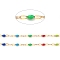 304 Stainless Steel Link Chains, with Spool, with Enamel, Soldered, Stainless Steel Color, Mixed Color, 4~10x2x0.4~2mm, about 32.8 Feet(10m)/roll