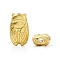 Rack Plating Alloy Beads, Long-Lasting Plated, Lead Free & Cadmium Free, Cicada, Matte Gold Color, 11.5x6.5x4mm, Hole: 1.2mm
