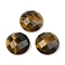 Natural Tiger Eye Cabochons, Half Round/Dome, Faceted, 16x5.5~6mm