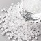 Glass Seed Beads, Frosted Colors, Round, White, 3mm