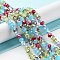 Glass Beads Strands, Faceted, Rondelle, Light Steel Blue, 6x5mm, Hole: 1mm, about 85~88pcs/strand, 16.1~16.5 inch(41~42cm)