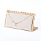 Bamboo Necklace Display Stand, L-Shaped Long Chain Display Stand, Rectangle, Microfibre, 24x1.2x12.1cm