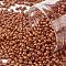 TOHO Round Seed Beads, Japanese Seed Beads, (PF562F) PermaFinish Burnt Orange Metallic Matte, 11/0, 2.2mm, Hole: 0.8mm, about 1110pcs/10g