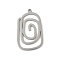 304 Stainless Steel Pendants, Vortex, Stainless Steel Color, 32.5x19.5x1.5mm, Hole: 1.5mm
