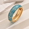 Zinc Alloy Hinged Bangles for Women, with Enamel, Turquoise, Inner Diameter: 2-3/8 inch(6cm)