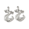 304 Stainless Steel Pendants, Wave, Stainless Steel Color, 32.5x21x3mm, Hole: 1.6mm