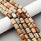 Natural Aqua Terra Jasper Beads Strands, Column, Column, 11.5~12x8mm, Hole: 0.8mm, about 32pcs/strand, 15.16 inch(38.5cm)