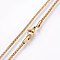 304 Stainless Steel Popcorn Chain Necklaces, with Lobster Claw Clasps, Golden, 17.7 inch(45cm), 2mm