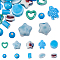 90pcs Ceramic Beads 10 Styles Blue Round Handmade Porcelain Beads Star Heart Turtle Ceramic Bead Fish Spacer Bead for DIY Crafts Supplies Bracelets Necklace Jewelry Making