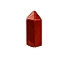 Pointed Tower Natural Red Jasper Healing Stone Wands, for Reiki Chakra Meditation Therapy Decoration, Hexagonal Prism, 15x15x35mm