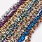 Electroplated Non-magnetic Synthetic Hematite Beads Strands, Nuggets, Mixed Color, 4~6x5~12x3mm, Hole: 0.7mm, about 100pcs/strand, 15.7 inch(40cm)